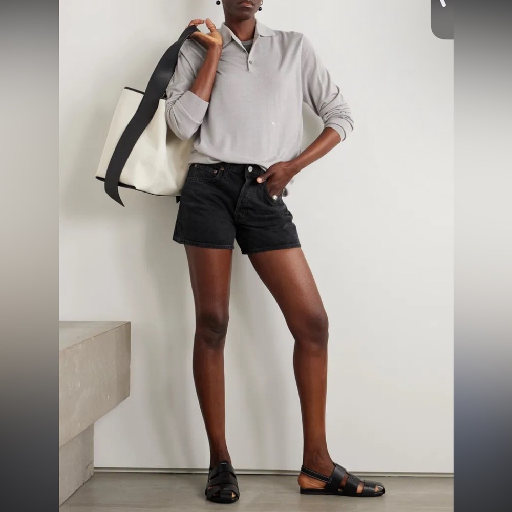 AGOLDE Parker Long Clean Denim Shorts